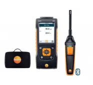 Testo 440 Прибор для измерения скорости воздуха и оценки качества воздуха в помещении в комплекте с Bluetooth зондом влажности и температуры (0636 9731) и кейсом фото