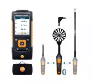 Testo 440 dP Прибор для измерения скорости воздуха и оценки качества воздуха в помещении со встроенным сенсором дифференциального давления. Комплект для вентиляции № 2 с Bluetooth крыльчаткой 100мм (0635 9431), зондом-крыльчаткой 16 мм (0635 9570), зондом фото