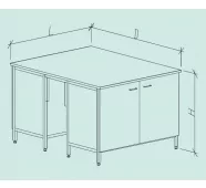 Стол островной без стеллажа 1200 СТОкм-М фото