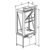 Шкаф вытяжной модульный демонстрационный 900 ШВМДкв фото