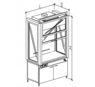 Шкаф вытяжной модульный демонстрационный 1200 ШВМДкб фото