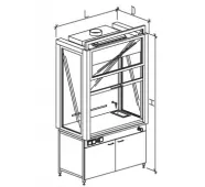 Шкаф вытяжной модульный демонстрационный 1200 ШВМДкв фото