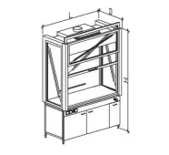 Шкаф вытяжной модульный демонстрационный 1500 ШВМДкб фото