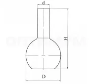 Колба плоскодонная П-2-50-22 с цилиндрической горловиной фото