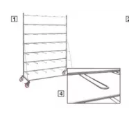 Стеллаж Rack for cages THF 2154/E из нержавеющей стали с U-образными держателями для 70 клеток типа II фото