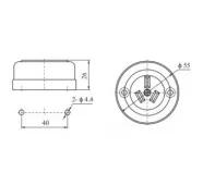 Type I 2P+E 15A 250V розетка каютная накладная китайский стандарт фото