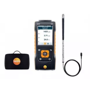 Testo 440 Прибор для измерения скорости воздуха и оценки качества воздуха в помещении в комплекте с крыльчаткой 16 мм (0635 9532) и кейсом фото 2