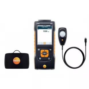 Testo 440 Прибор для измерения скорости воздуха и оценки качества воздуха в помещении в комплекте с люкс-зондом (0635 0551) и кейсом фото 2