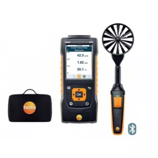 Testo 440 Прибор для измерения скорости воздуха и оценки качества воздуха в помещении в комплекте с Bluetooth крыльчаткой 100мм (0635 9431) и кейсом фото 2