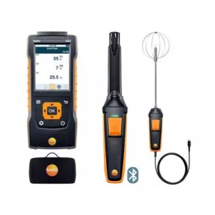 Testo 440 Прибор для измерения скорости воздуха и оценки качества воздуха в помещении. Комплект уровня комфорта с Bluetooth зондом СО2 (0632 1551), зондом турбулентности (0628 0152) и кейсом (0516 4401) фото 2