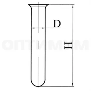 Пробирка П1 14* 65 Флоринского ГФ 7.350.454-01 фото 1