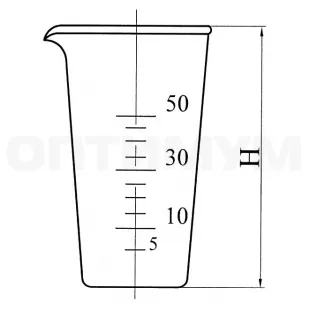 Мензурка 50 мл ТС фото 1