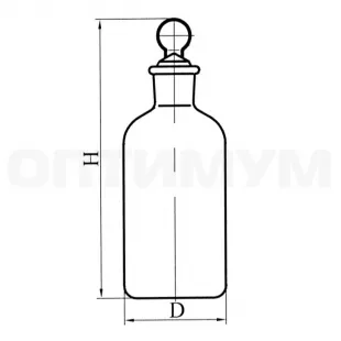 Склянка с пробкой, эскиз 2-683 фото 1