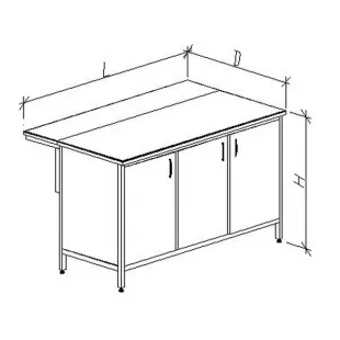 Стол-тумба лабораторный 1500 СТЛдб-М фото 1