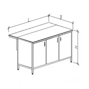 Стол-тумба лабораторный большой 1500/900 СТЛк-М фото 1
