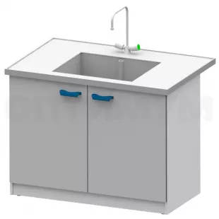 Стол-мойка ЛАБ-PRO МО 40 120.80.90 РР с рабочей поверхностью из полипропилена с 1 чашей фото 1