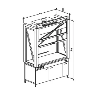 Шкаф вытяжной модульный демонстрационный 1500 ШВМДк фото 1