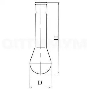 Колба Къельдаля со шлифом 1-250-19/26 фото 1