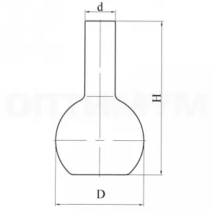 Колба плоскодонная П-2-50-22 с цилиндрической горловиной фото 1