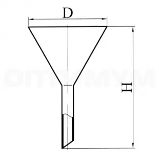 Лабораторная воронка В-36-50 мм фото 1