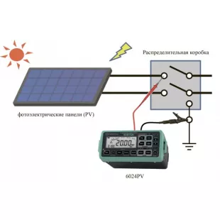 Измеритель параметров изоляции фотоэлектрических панелей KEW 6024PV фото 3