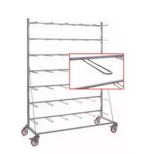 Стеллаж Rack for cages THF 2364 из нержавеющей стали с держателями "шпилька" для 30 клеток типа II фото 1