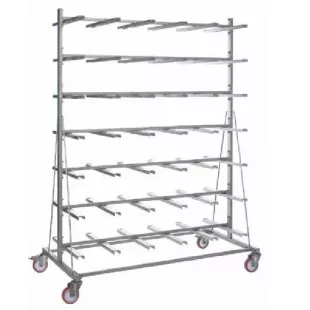 Стеллаж Rack for cages THF 2367 из нержавеющей стали с держателями "шпилька" для 70 клеток типа II фото 1