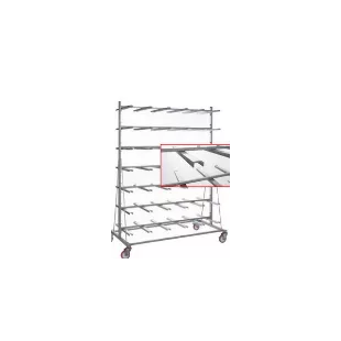 Стеллаж Rack for cages THF 2494/20/E из нержавеющей стали с U-образными держателями для 20 клеток типа IV фото 1