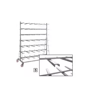 Стеллаж Rack for cages THF 3145-8 из нержавеющей стали с держателями "шпилька" для 70 клеток типа IIL фото 1