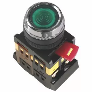 ABLFS-22 d22mm 220V (неон зеленая) кнопка управления фото 1