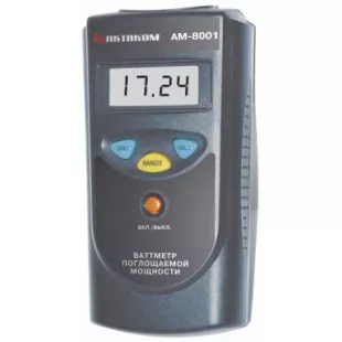 Портативный измеритель мощности СВЧ-колебаний АМ-8001 0,1 мВт-2000 мВт в диапазоне частот  10 МГц-2 ГГц фото 1